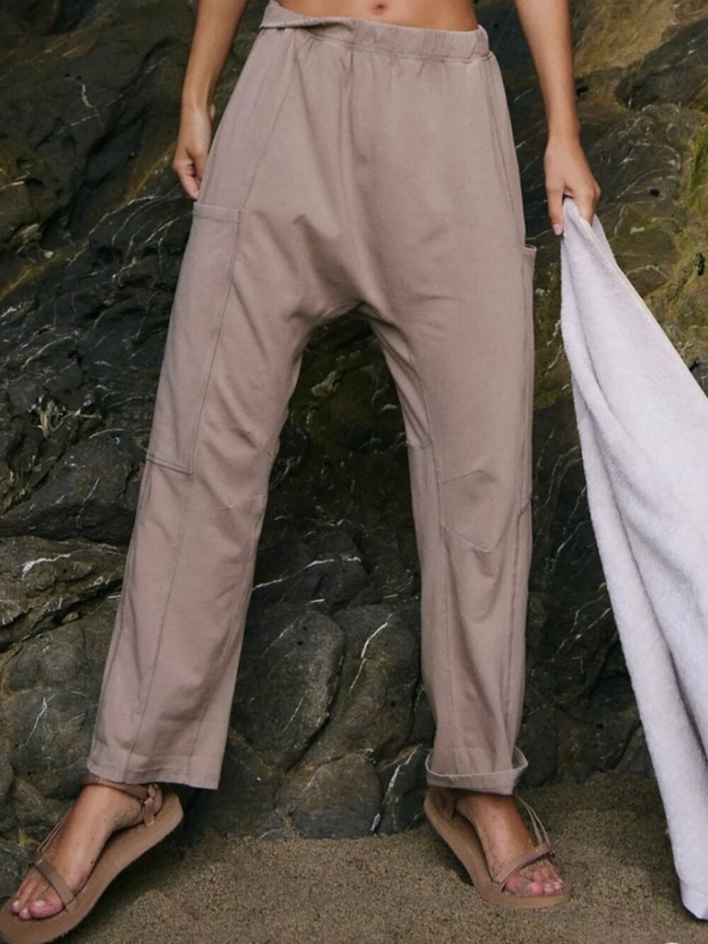 FP Movement | Free People Hot Shot Pants in Driftwood Tan | Size XS